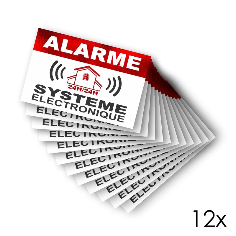 imaggge.COM - Alarm Deterrent Stickers - Electronic System - Pack