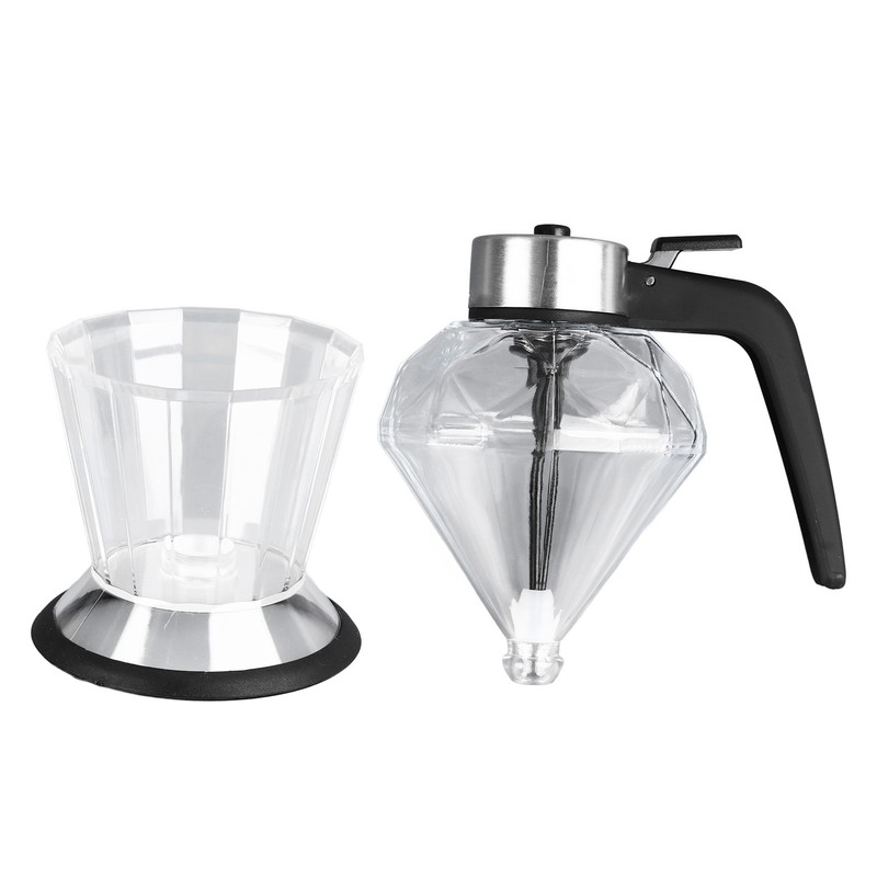 Honey Syrup Dispenser with Stand Multipurpose Honey Jar Clear Glass