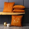 Red Rainbow 4 Pack Gold Metallic Velvet Cushion Covers with