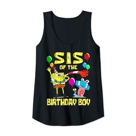 Mademark x SpongeBob SquarePants - Womens SpongeBob Sister of the Birthday Boy Theme Party Tank Top