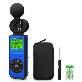 3 in 1 Anemometer Handheld Wind Speed Meter RQ-881W, Handheld Anemometer with Wind Speed/ Temperature/ Humidity /WBGT Alarm for Drone Flying, Hunting, Sailing