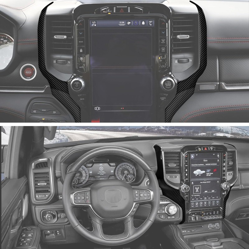 CheroCar Center Console GPS Navigation Screen Side Panel Trim Cover