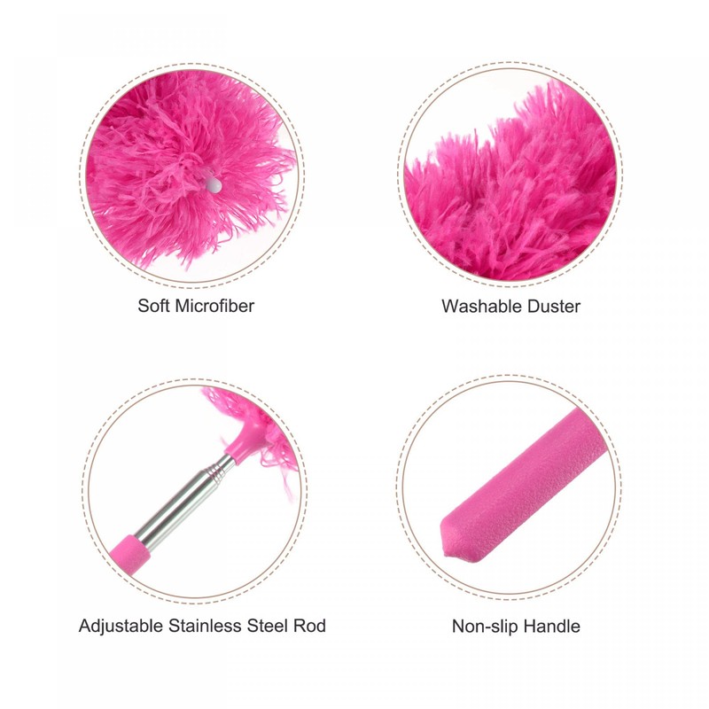 sourcing map Microfiber Cleaning Duster, 12 to 31.5 Inch Washable