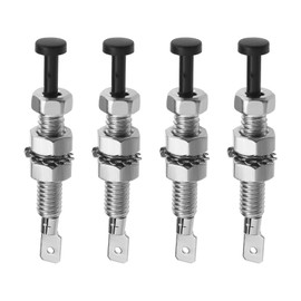 Create idea 4Pcs 12V Universal Door Pin Switches Momentary Adjustable Security Hood Screws for Car Hood Boot Roof Light Alarm Light 70x10mm