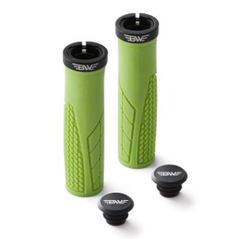 BW USA Ergo-Lock MTB Grips – Comfortable Ergonomic Lock-On Bike Handlebar Grips – Great for MTB, Beach Cruiser and Commuter Bikes - Green
