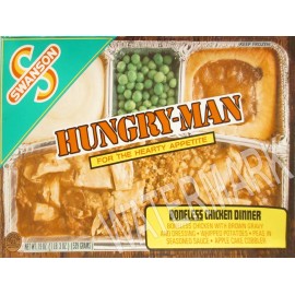 1970s Swanson TV DINNER Hungry Man BONELESS CHICKEN Metal Fridge Magnet 3x4 7694