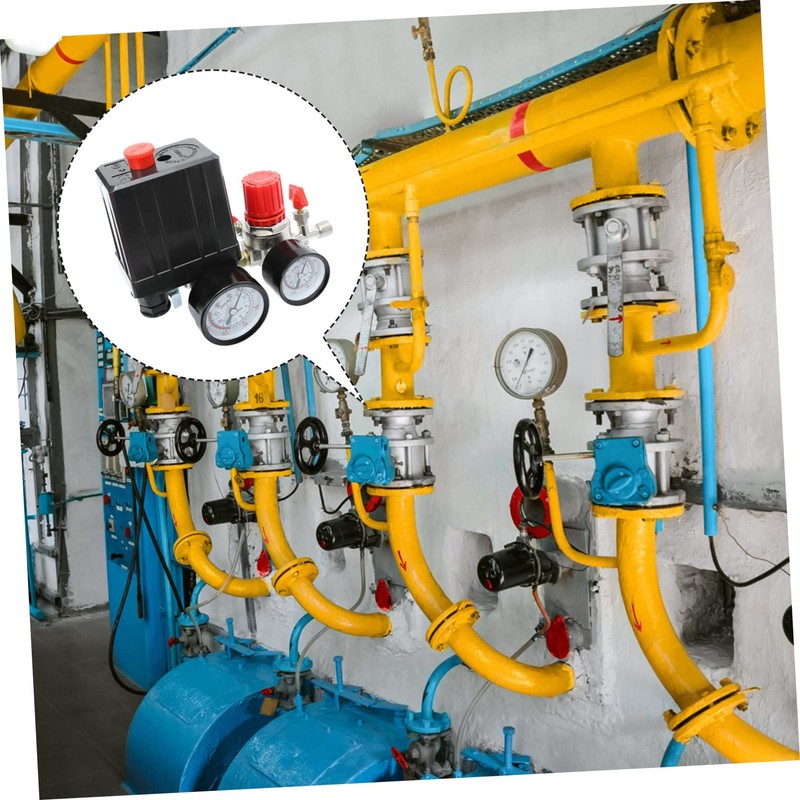 SHINEOFI 1 Set Air Compressor Switch with Pressure Control Valves