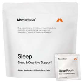 Momentous Nightly Sleep Pack - Magnesium L-Threonate, L-Theanine, and Apigenin - NSF Certified for Sport - 30 Servings