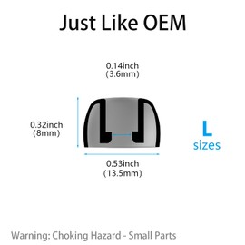 Vykyntow 8 Pairs Replacement Earbud Tips Compatible with JBL Endurance Peak 3/Vibe Beam/Tune 310C/Endurance Race/Vibe Buds, Silicone Ear Tips, Fits in Case, L Size, with 3-in-1 Cleaner Kit