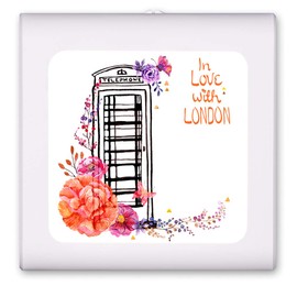 Plug in Dimmable LED Night Light with Dusk to Dawn Auto Sensor, Adjustable Brightness, Warm Light, Auto On-Off Nightlight for Bathroom, Hallway, Nursery, Bedrooms - in Love with London