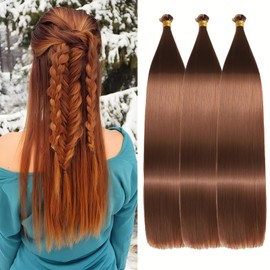 Locescsoc 24 Inch Bone Straight Braiding Hair 150g 3 Packs Straight Hair Extensions, Ariel Straight Hair Bundles, Silky Soft Synthetic Hair for Women (30#)