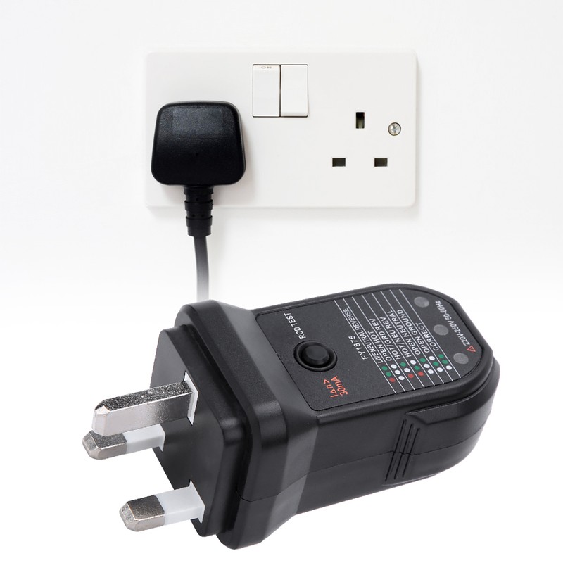 FY1875 Socket Tester Outlet Detector Safety Leakage Protection Testing InstrumentUK
