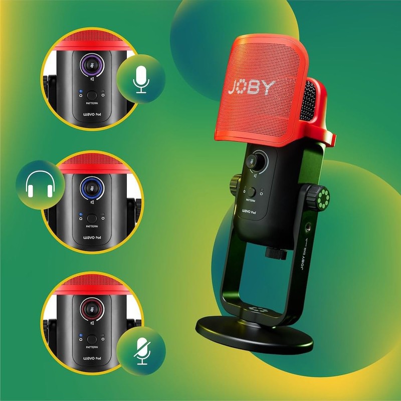 JOBY Wavo POD USB Condenser PC Microphone for Podcasting, Streaming,