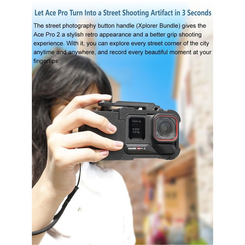 Street Photography Camera Side Handle Grip for Insta.360 Ace Pro