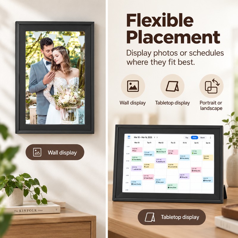 10.1-Inch Smart Family Calendar for Home Planning – WiFi Touchscreen