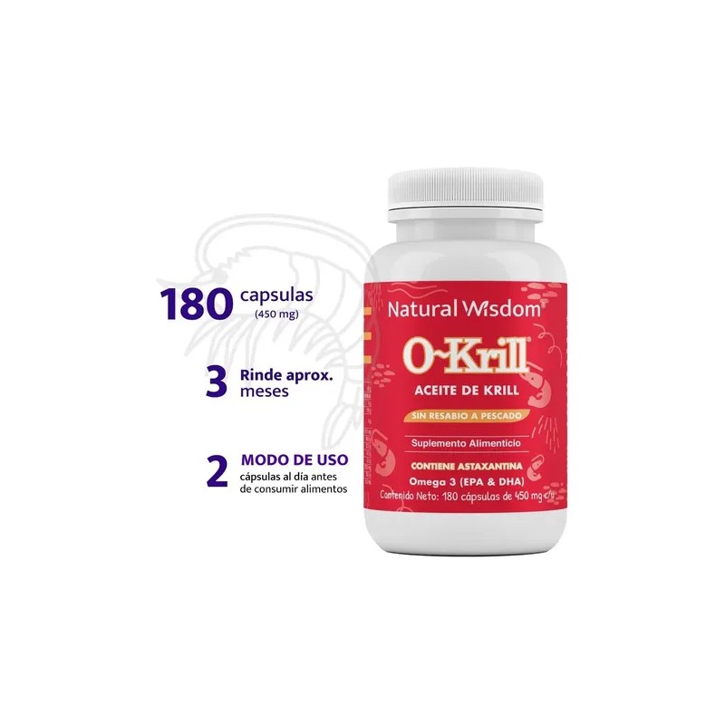 Aceite de Krill Premium 180 caps Apoyo al Bienestar Cardiovascular