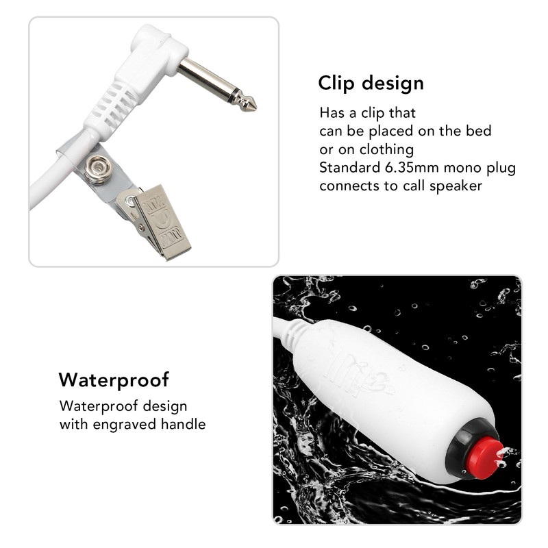 Push Button Cord Universal 6.35mm Interface Replacement Nurse Call Cord