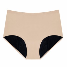 AIRCUTE Super Absorbent Incontinence Underwear for Women Leak Proof Heavy Bladder Leakage Night Briefs 150ML(Beige, Medium)