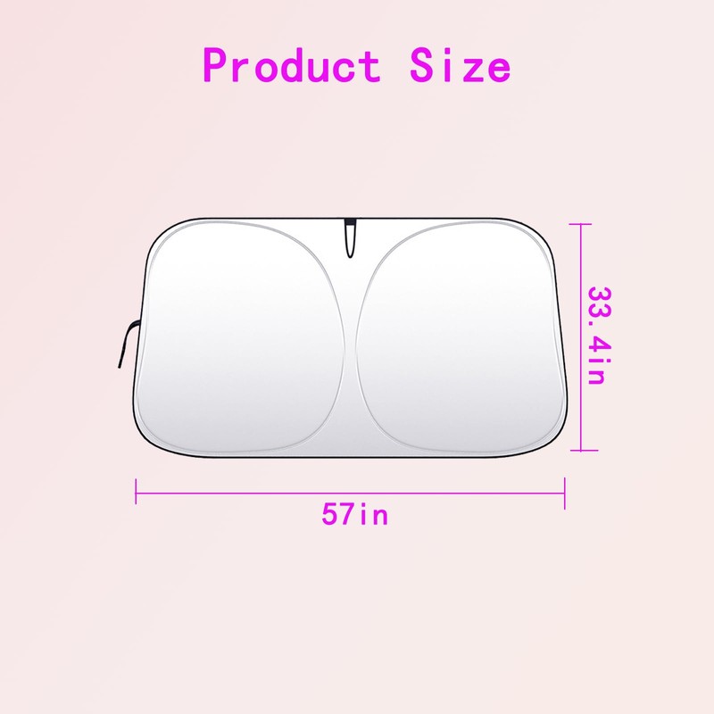 Automotive Windshield Sun Shade with Storage Bag - Keep Car