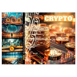 CRYPTO Blockchain technology and digital assets (Monthly Wall Calendar 2026 11.7" x 16.5" (open)), CALVENDO 14 Month Calendar