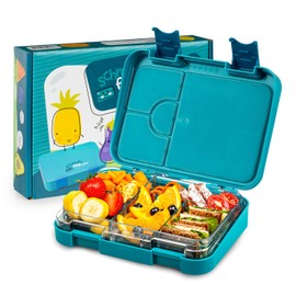 schmatzfatz Lunch Box for Kids, Lunch Box, Bento Box, Colourful Lunch Box for Kids, BPA-Free, Lunch Box, Waterproof and Dishwasher Safe, Lunch Box and Spread
