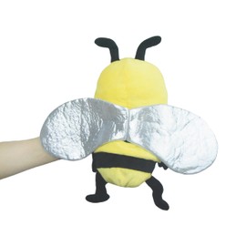 Tiny Heart Hand Puppets Bee Animal Plush Toy with Working Mouth Cute Soft Plush Puppet for Children Storytelling Imaginative Teaching Preschool Show Role-Play Birthday Gifts
