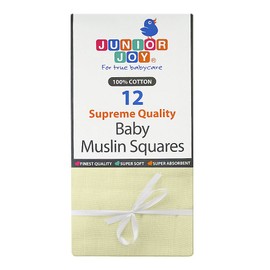 Baby Muslin Squares Pack of 12 (Cream) - 6291CR