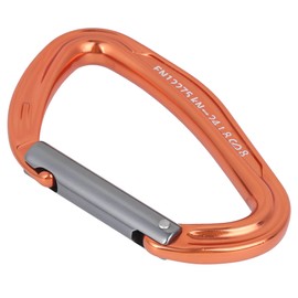 Outdoor Mountaineering Carabiner Rock Climbing Safety Hanging Buckle Orange Straight Door
