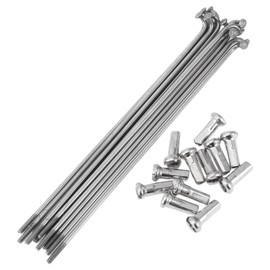 HEROFFIX 12 Set 14G Bicycle Spokes 114mm Bike Wheel Spokes 304 Stainless Steel Silver Tone