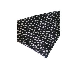 Black and White Valentine's Hearts Over the Collar Dog Bandana That Slips onto Their Existing Collar Size (X-Small)