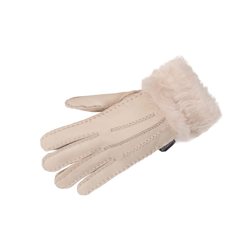 Nordvek Womens Sheepskin Gloves - Fold Back Cuff - Suede
