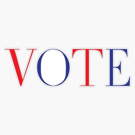 Vote! Women Men Trendy Red White Blue 2020 Election Sticker Bumper Sticker Vinyl Decal 5"