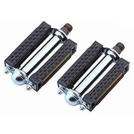 Alta Classic Square 804 Bicycle Pedals Chrome/Black,Multiple Sizes. (9/16")