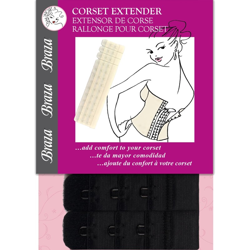 Braza Bustier Waist Cincher Extension Hook Corset Extender 1 Piece,