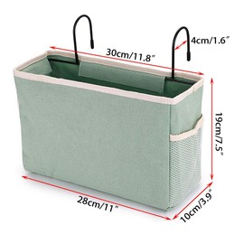SUMNACON Bedside Table Hanging Storage Bed Bags Baskets Dormitory Bed Organiser Caddy Desktop Storage Shelf for Home Office School Dormitory Room Bunk Bed (Green)
