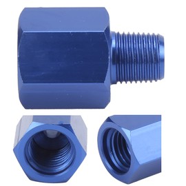 M12 Female to 1/8 NPT Male Adapter NPT Sensor Connector Convert Blue M12x1.25 Connector for Car