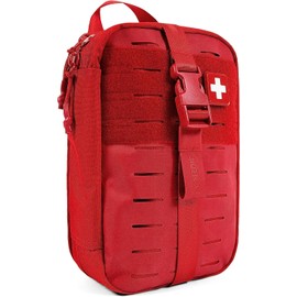 MY MEDIC MyFAK Standard Ifak First Aid Kit - 132 Life Saving Trauma and Medical Items - HSA FSA Eligible Survival Kit for Camping or Your Car - RED