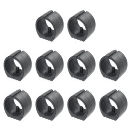 Eilumduo 10Pcs Black Plastic U-Shape Caps, 32mm Dia. Chair Tubing Pipe Foot Cap Floor Glides Cover Tips for Furniture Leg