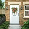 Red Tea Bud Hydrangea Upside down Tree PVC Green Plant