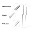KICHOUSE Stainless Steel Tweezers Angled Tip Tweezer Tongs Fish Bone