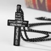 SAM & LORI Black Stainless Steel Cross Necklace for Teen