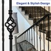 Sidasu 16-Pack Wrought Iron Balusters for Staircase, Hollow Single Basket