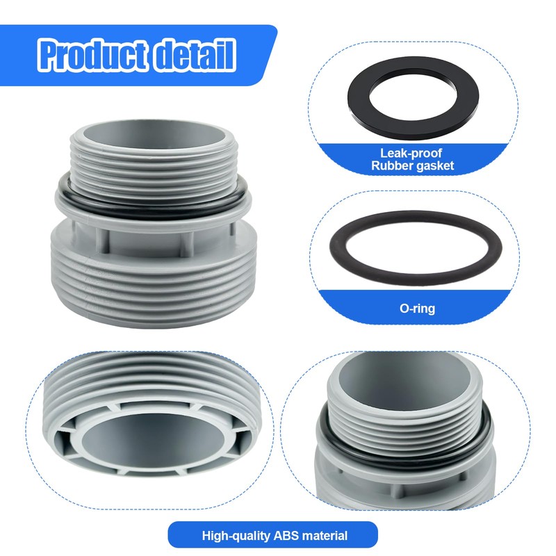 4Pack 4560 Pool Hose Conversion Adapters Kit, 40mm to 1
