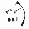 Black Double Head Lavalier Lapel Microphone No Driver Installation Required