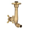 Vintage Solid Brass Single Handle Faucet for Washing Machine Wall