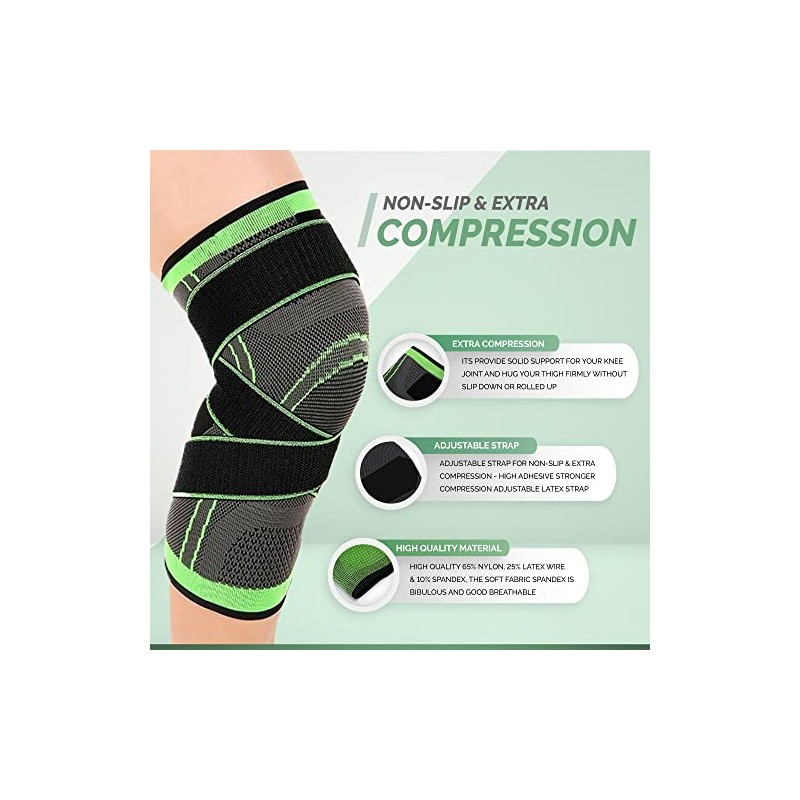 Botanique Knee Brace Support Sleeve Compression Strap Adjustable for Chronic