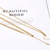 18K Gold Plated Necklace For Women, Lightweight Titanium Steel Layered