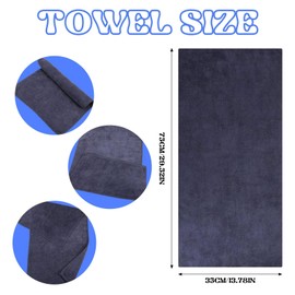 Meng Jiaran Gym Towels, 4 Pack 35cm X75cm Microfibre Sports Towels, Fast Drying & Absorbent Workout Sweat Towels for Travel, Gym Fitness, Camping-Grey