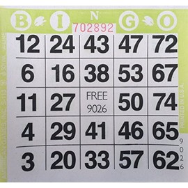 American Games 1on Lime Green Bingo Paper Cards- (500 Sheets Per Pack)