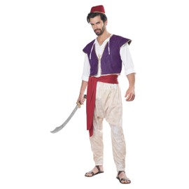 California Costumes mens Arabian Folk Hero Adult Costume, Purple/White, Small/Medium